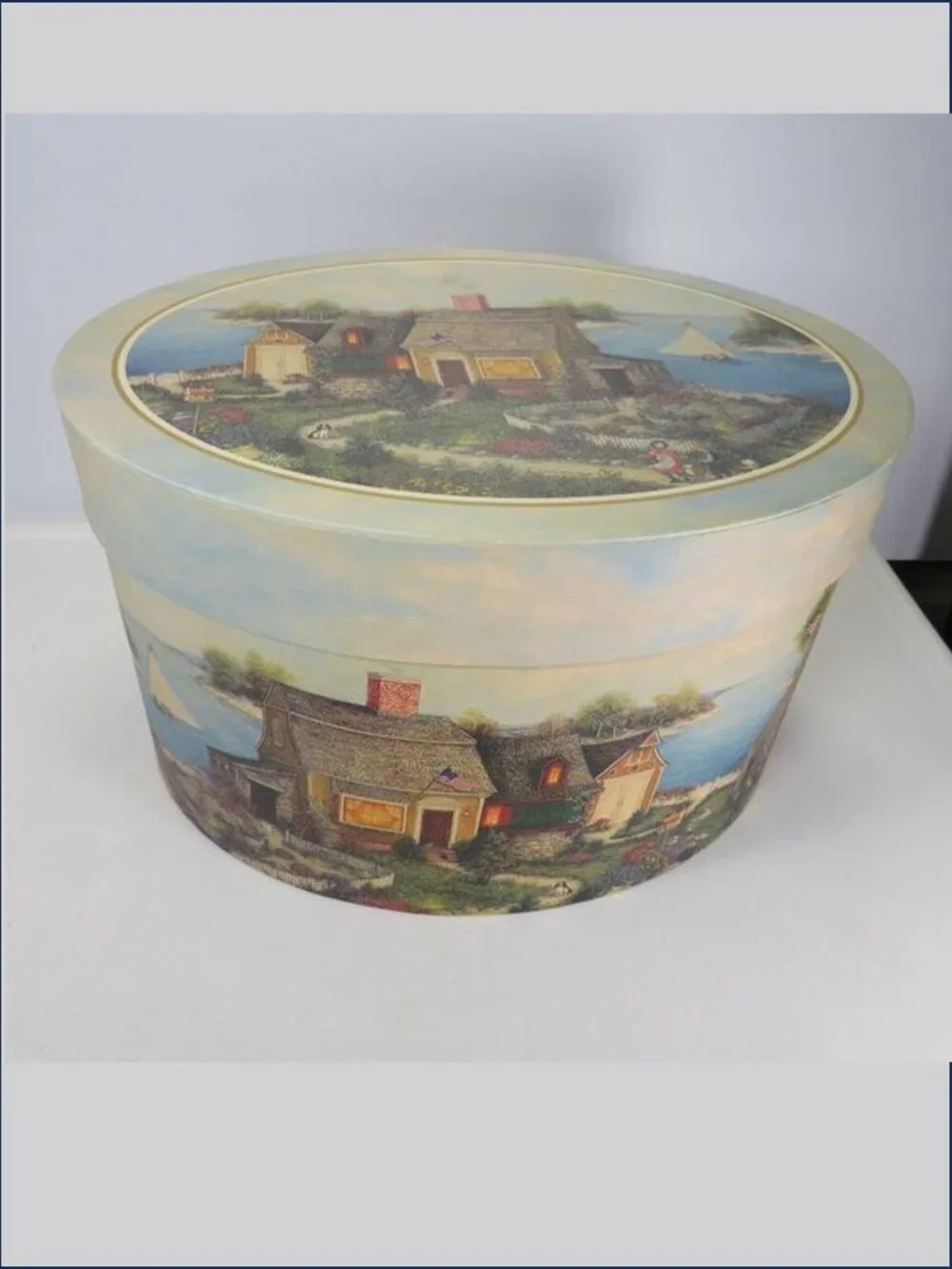 Nantucket Costal Large Oval Box Storage by Bob's Boxes Linda Nelson Stocks